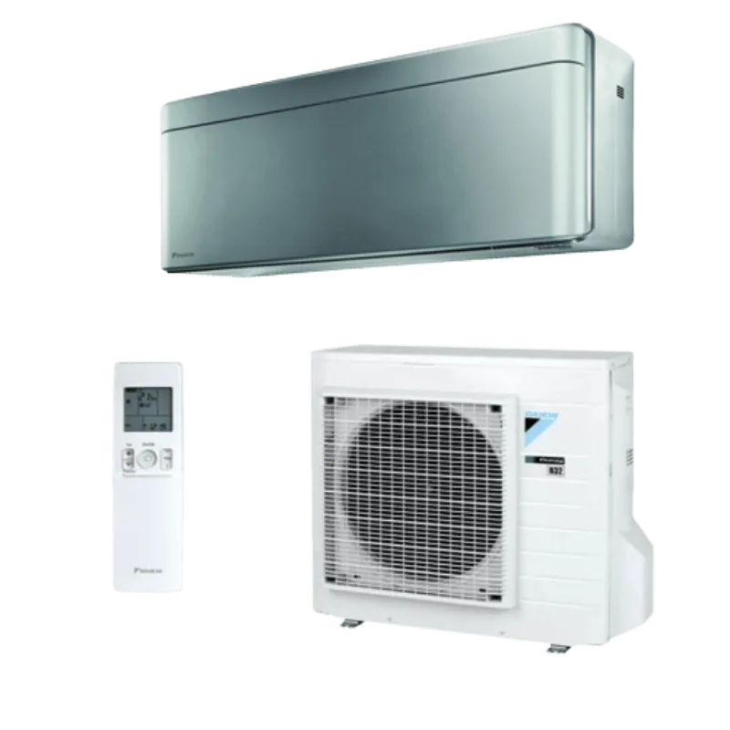 Daikin airco Stylish wandmodel zilver met buitenunit