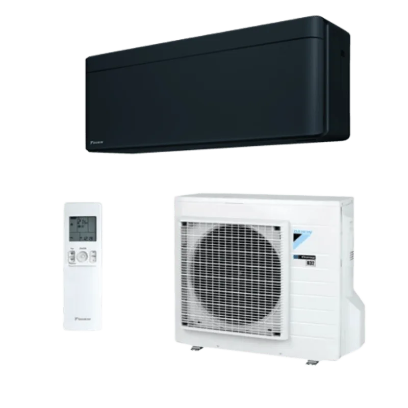 Daikin airco Stylish wandmodel zwart met buitenunit