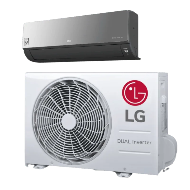 LG airco Artcool Black Mirror wandmodel met WiFi en buitenunit