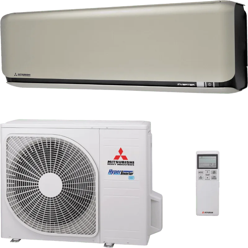 Mitsubishi Heavy Industries ZSX wandmodel airco titanium met buitenunit